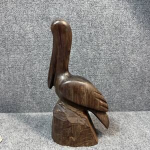 Ironwood Pelican Sculpture Indian Carving Sonoran Mexico 3.64 lb